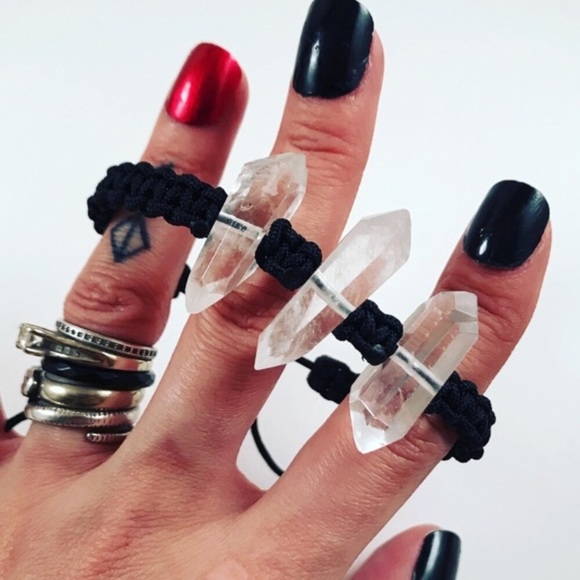 Genuine 3 double point crystal quartz adjustable - Picture 2 of 8